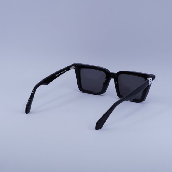 Off-White OERI13U DALTON 1007 Sunglasses Shiny Black Square Frame, Grey Lenses - Picture 8 of 9